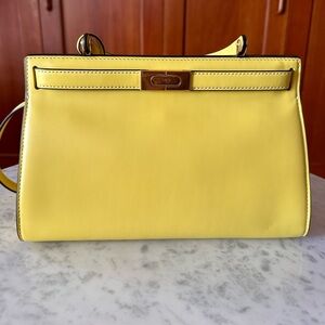 Tory Burch radziwill bag medium in yellow, purchased last year, used 2x
